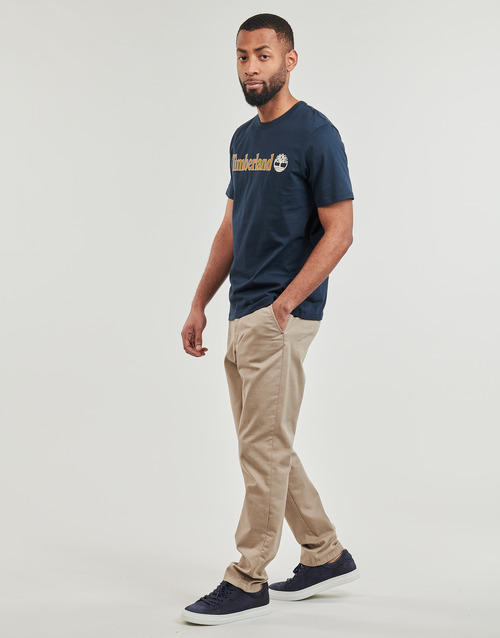 Timberland - Linear Logo Short Sleeve Tee - Marine