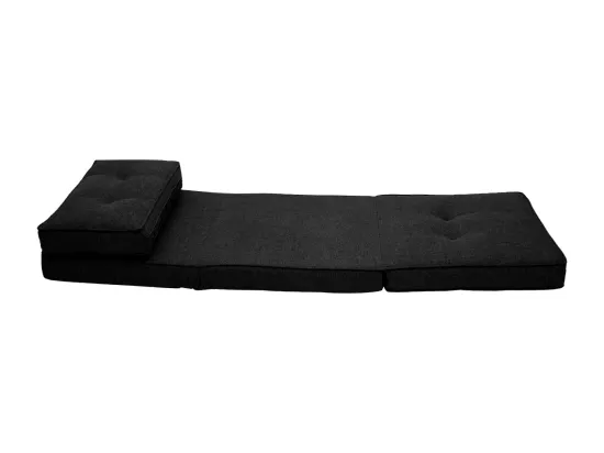 Chauffeuse 1 place convertible en tissu noir SALLY