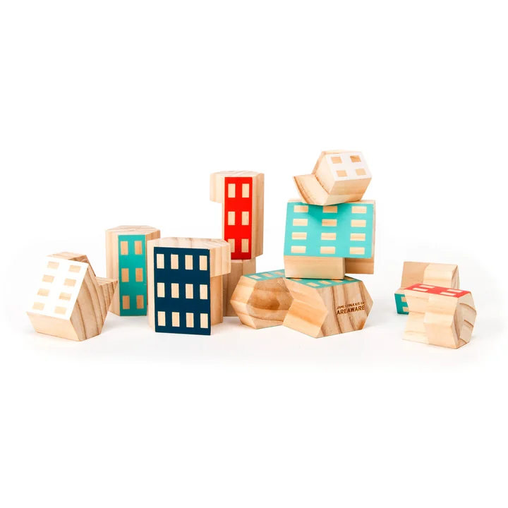 Areaware - Blockitecture, Spielzeug Holz-Architektur, Factory