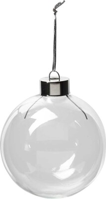 Glaskugle - H 8,9 CM - Ø 7,9 CM - Transparent - 6 Stk