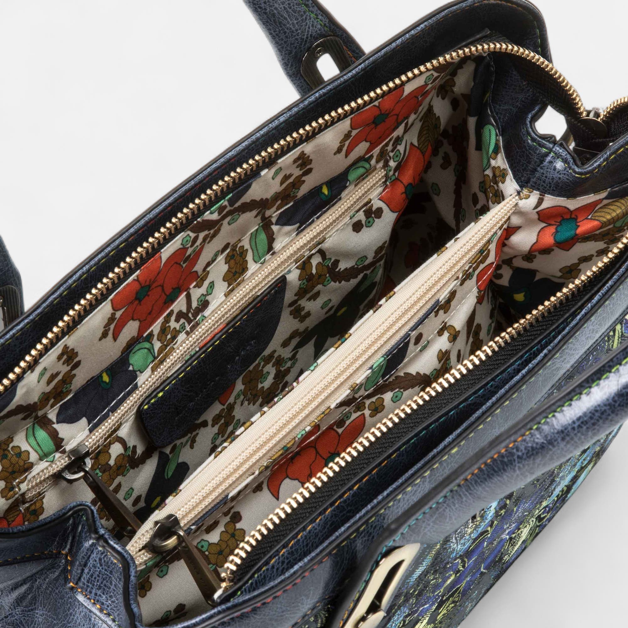 Sac à main bleu marine