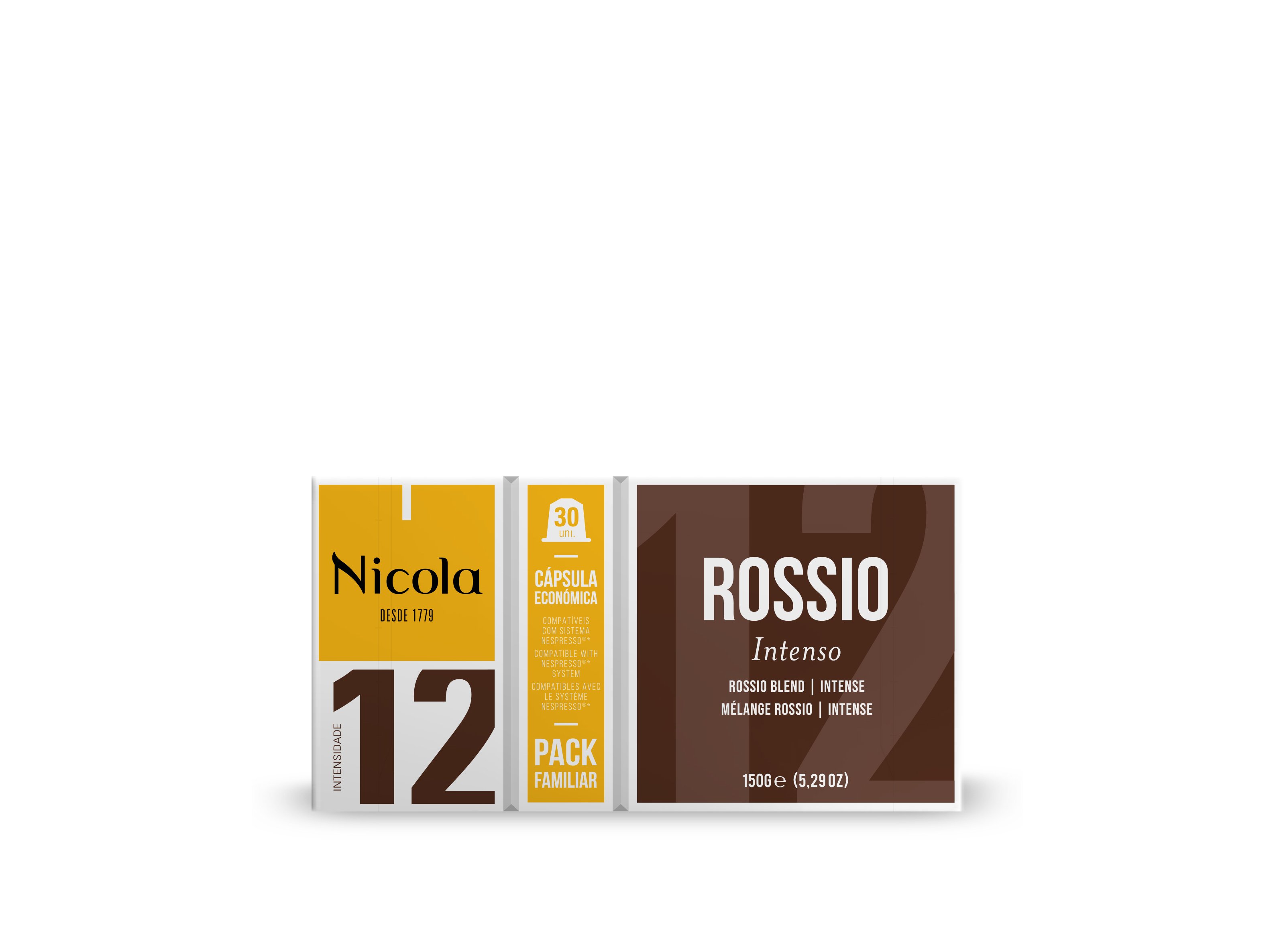CÁPSULAS NICOLA ROSSIO CAFÉ INTENSO INTENSIDADE 10 30UN