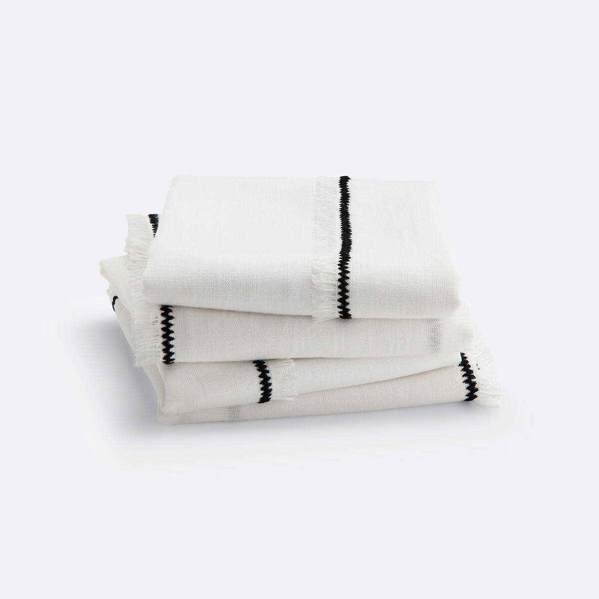 LA REDOUTE INTERIEURS<br>Conjunto de 4 guardanapos de linho/algodão, Menorca