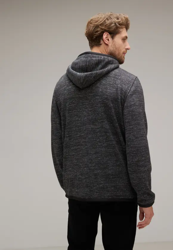 Hoodie Jacke mit Fleece - anthra grey melange