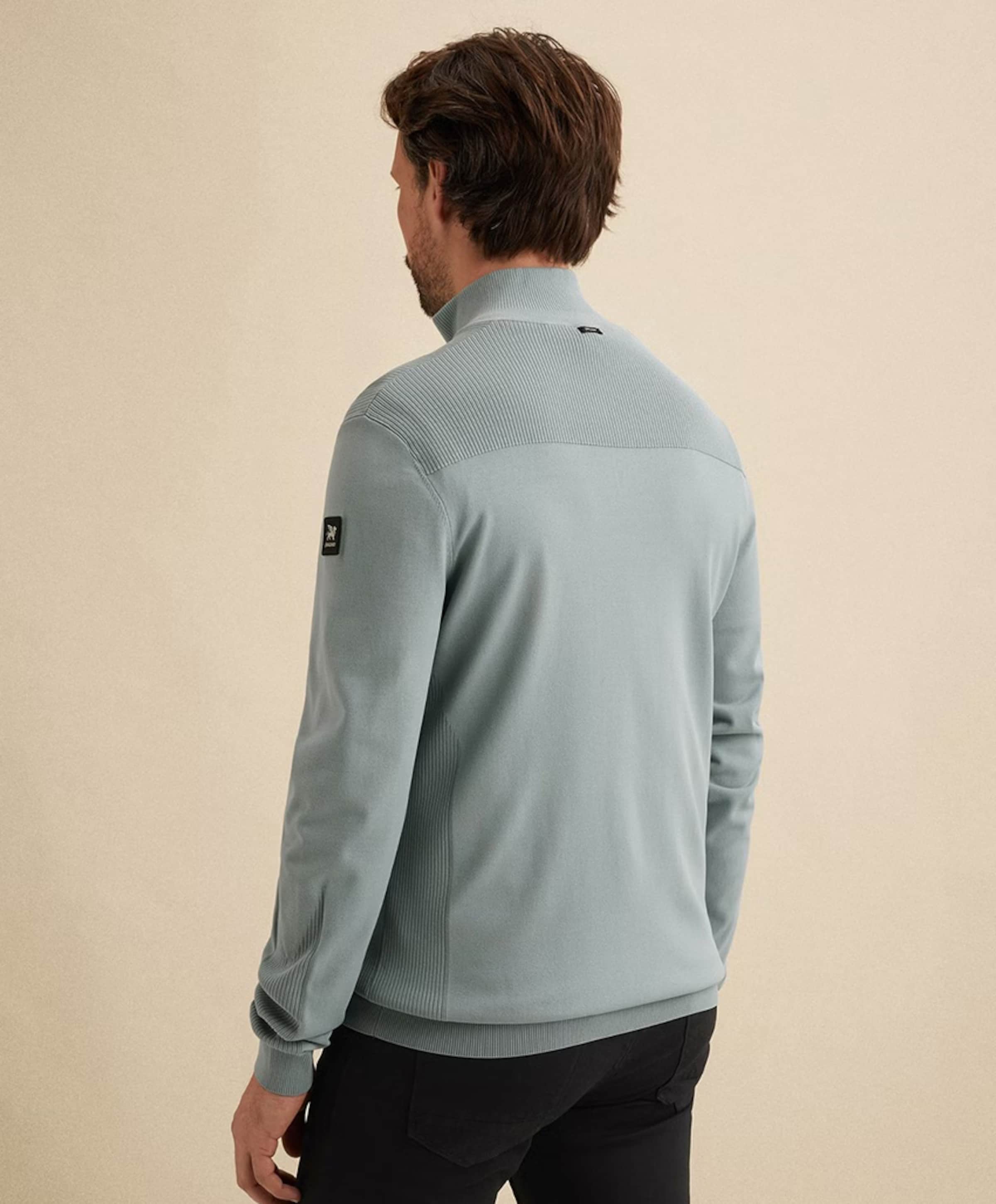 Vanguard Heren trui met rits blauw