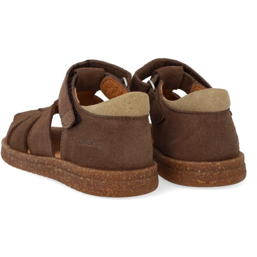 Køb Angulus Dark Taupe/Sand Sandal Med Justerbar Velcrolukning