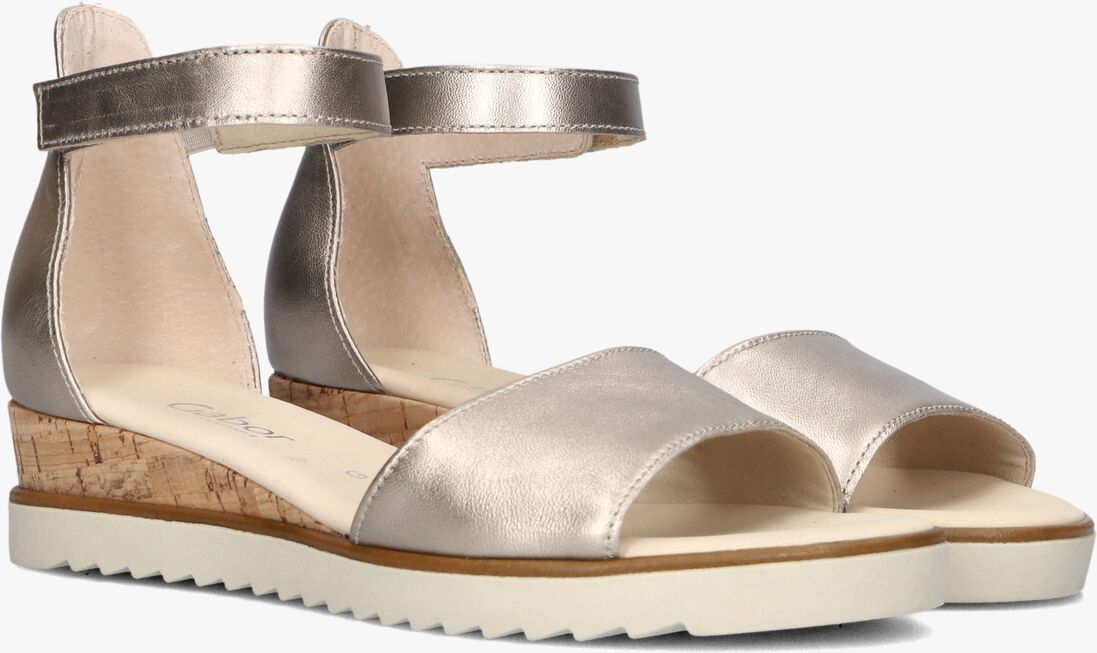 goudkleurig gabor sandalen met hak 780.2