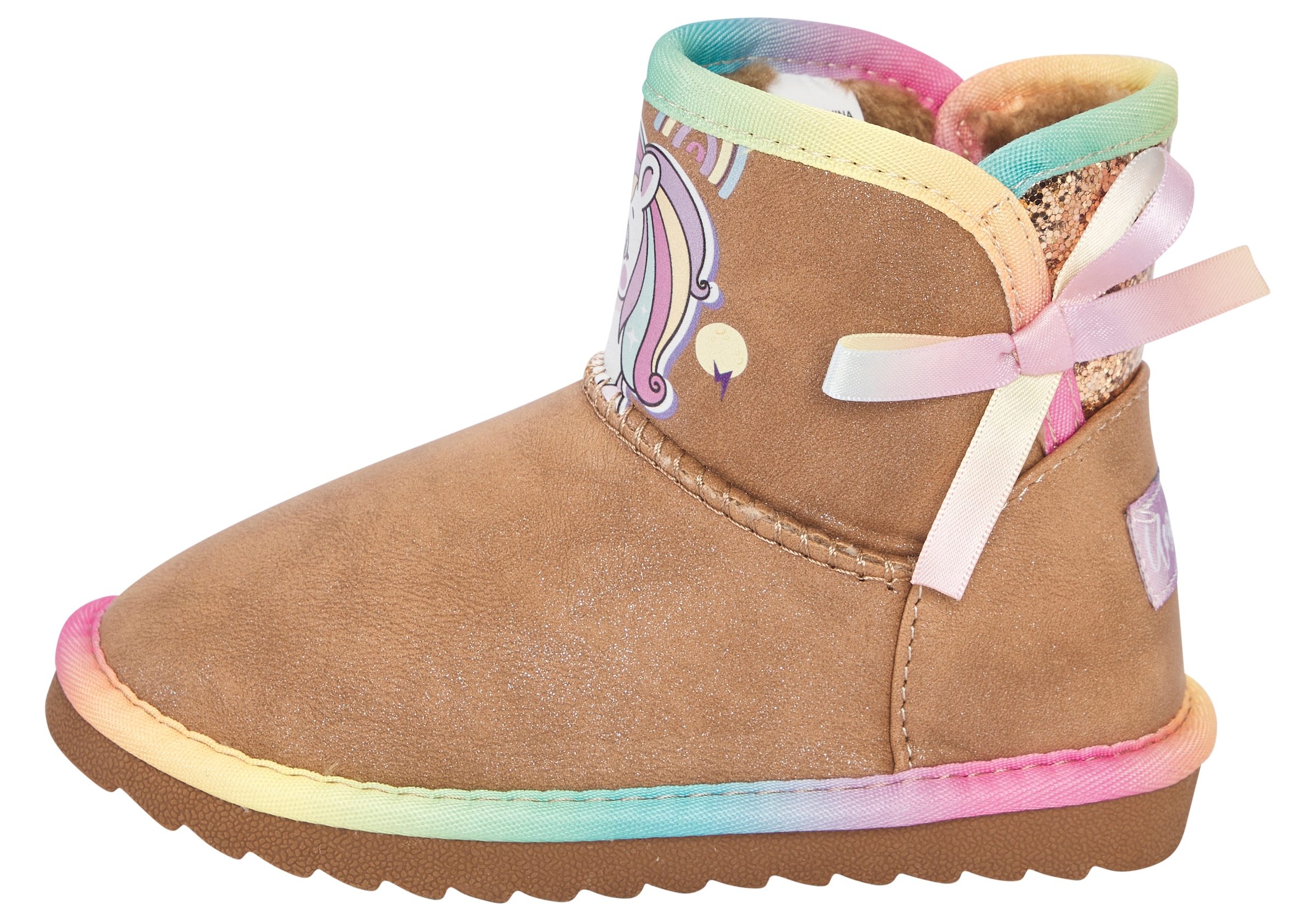 Disney Schlupfboots »UNICORN«  Winterschuhe, Winterboots, Snowboots, Schlupfstiefel, gefüttert