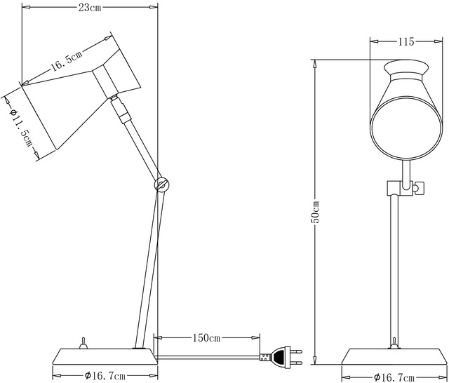 GOODproduct Tischleuchte »Renell« E27 1 Stk.