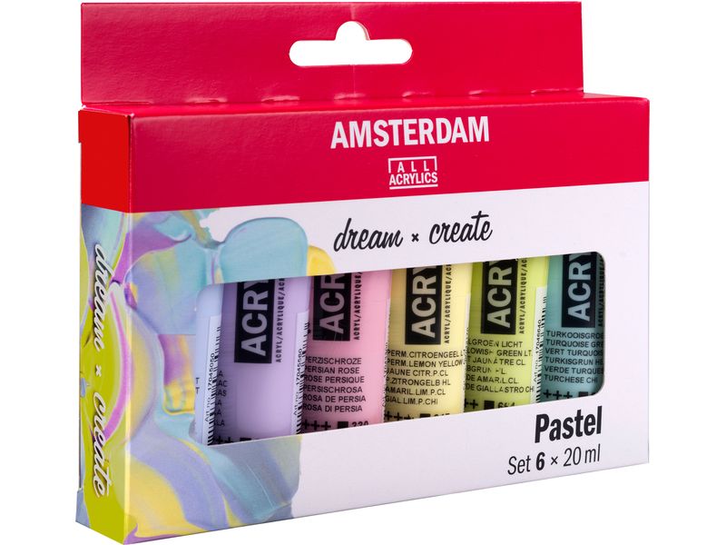 Amsterdam Acrylfarbe Set Pastel 6 Tuben à 20 ml Künstlerfarben