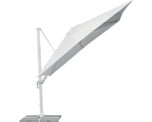 Schneider Rhodos Twist Bianco parasol, 300 x 300 cm, H 264 cm, wit