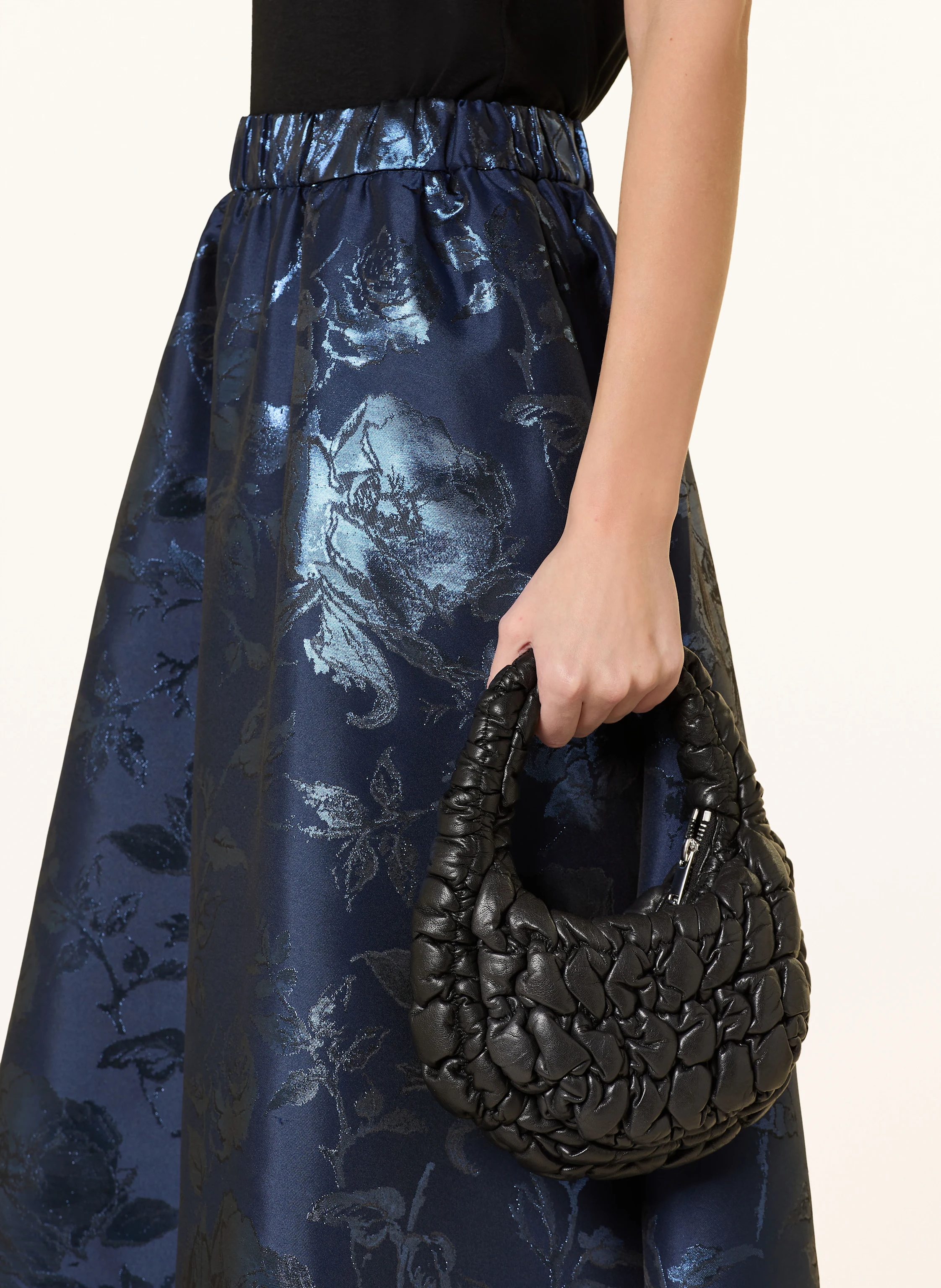 oui Jacquard-Rock mit Glitzergarn