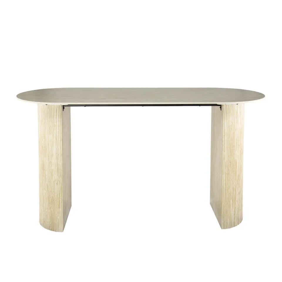 Hoyz Collection - Bartafel Romano Arch Plat Ovaal 180cm - Keramiek Travertin