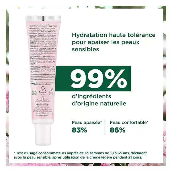 Klorane Pivoine Crème Légère Apaisante 40ml