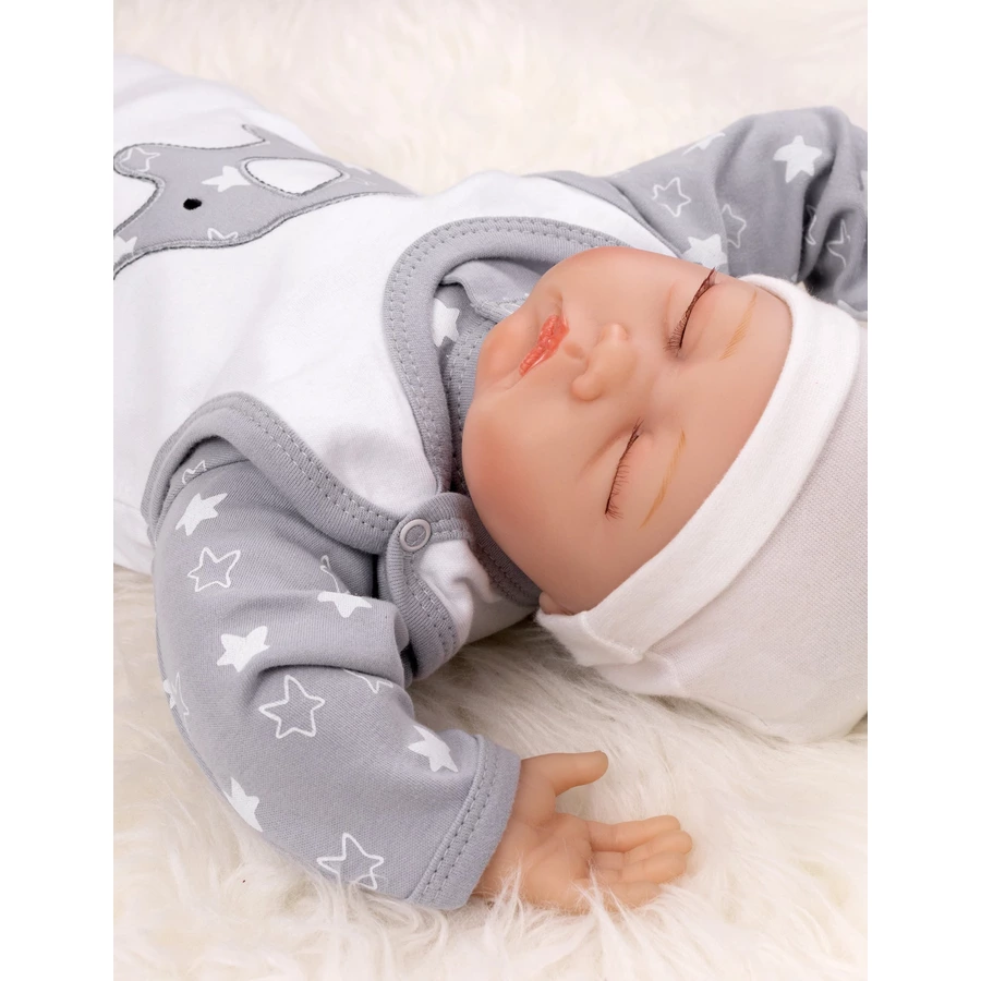 Baby Sweets 2tlg Set Strampler + Shirt Little Elephant weiß grau