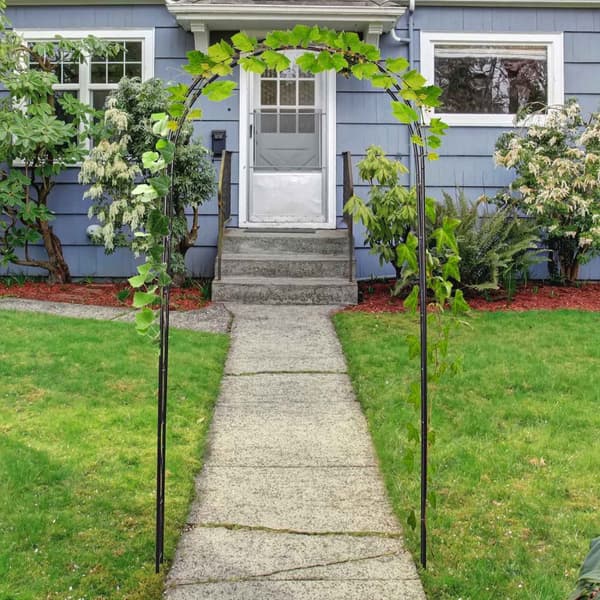 Archway Trellis Plant Bue Trellis Garden Arch Tak Metall Svart 114 X 30 X 230 Cm
