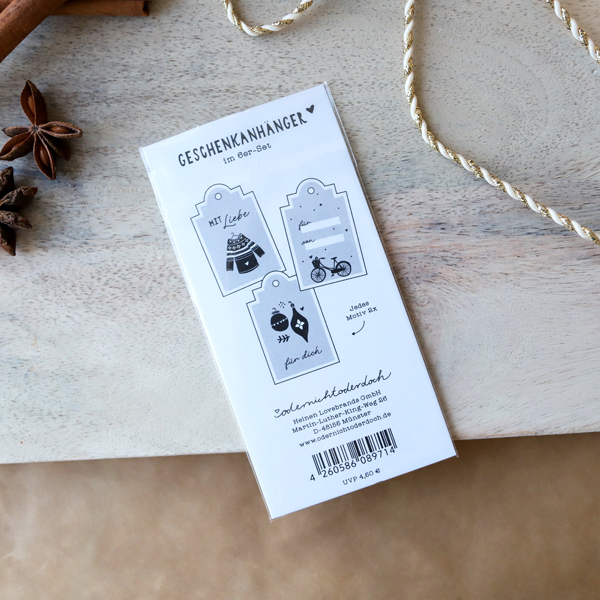 Geschenkanhänger „Mit Liebe