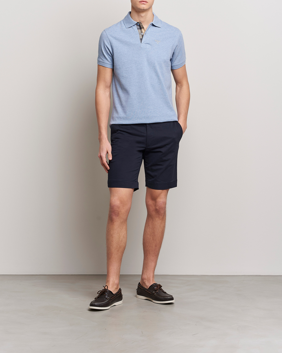 Barbour Lifestyle Tartan Pique Polo Sky Marl