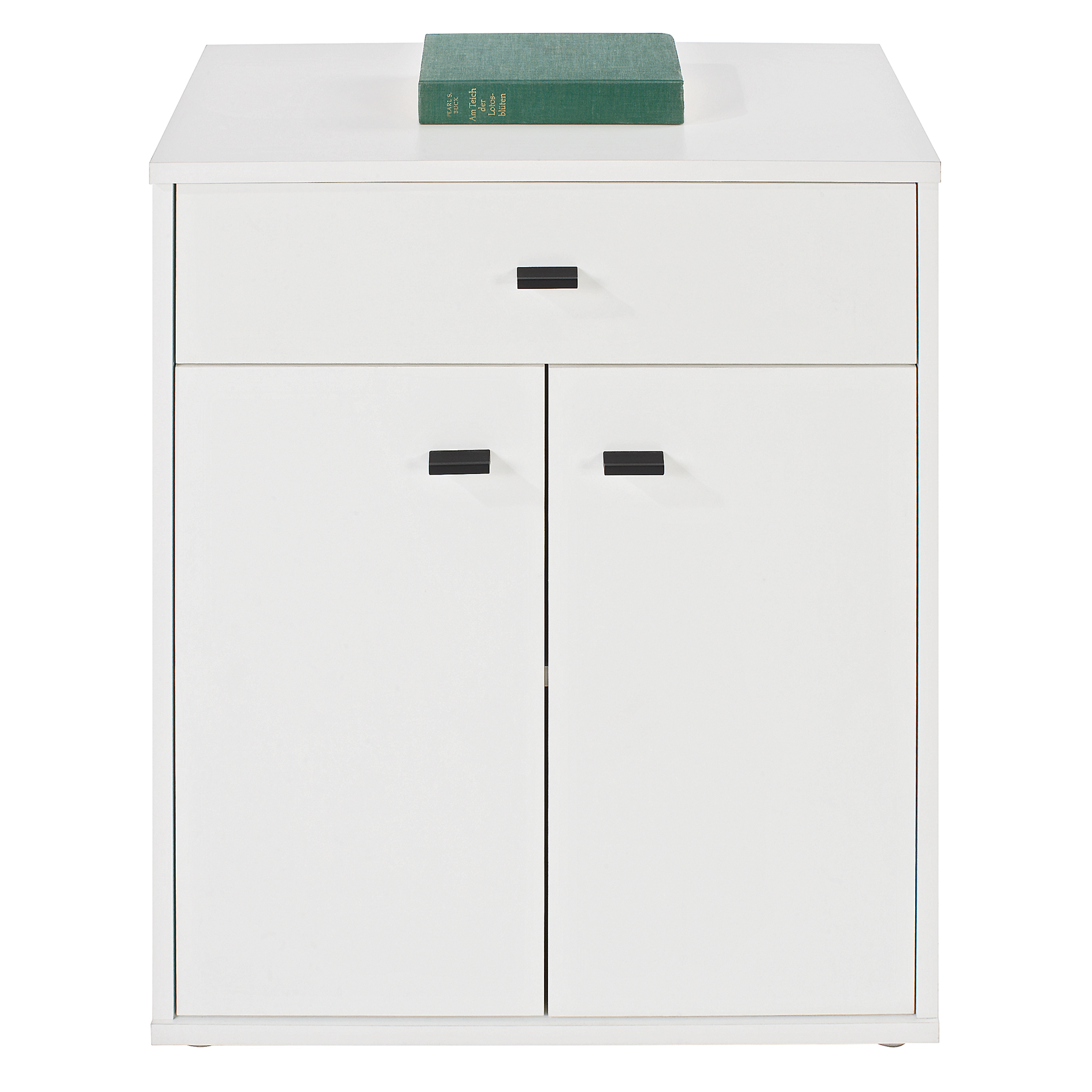 Kommode - Perlweiß - Türen und Schubkasten - 60 cm breit