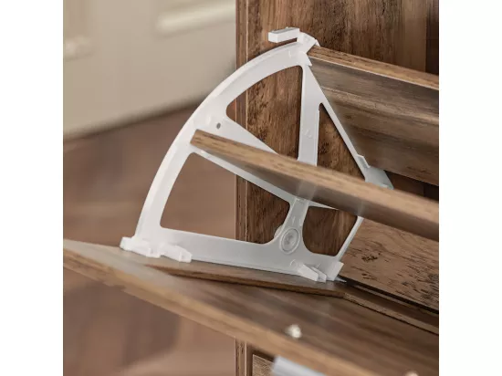 SoBuy FSR137-L-F Meuble à Chaussures Armoire à Chaussures Meuble d'entrée, Meuble de Rangement à Chaussures avec 3 Abattants pour Entrée Couloir