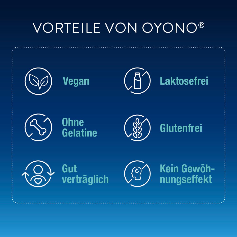 OYONO® Nacht mit 1mg Melatonin, Baldrian und Zitronenmelisse