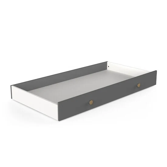 Gabin Tiroir de lit   Blanc perle / Gris graphite        70 x 140 cm   de               CBA Meubles