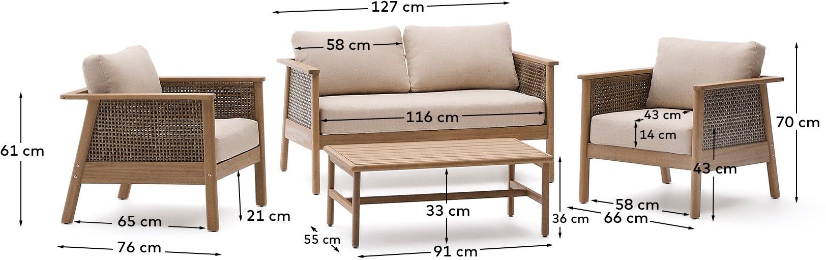 Kave Home   Alabe Loungeset