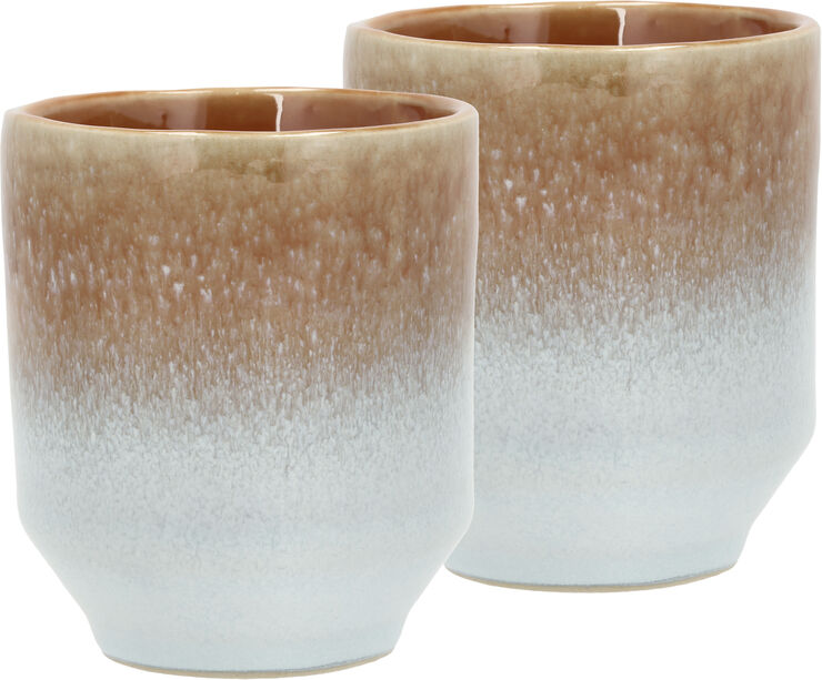 Villa Collection Krus Styles 0,18 liter 2 stk. Blå/Amber Stentøj Blå/amber