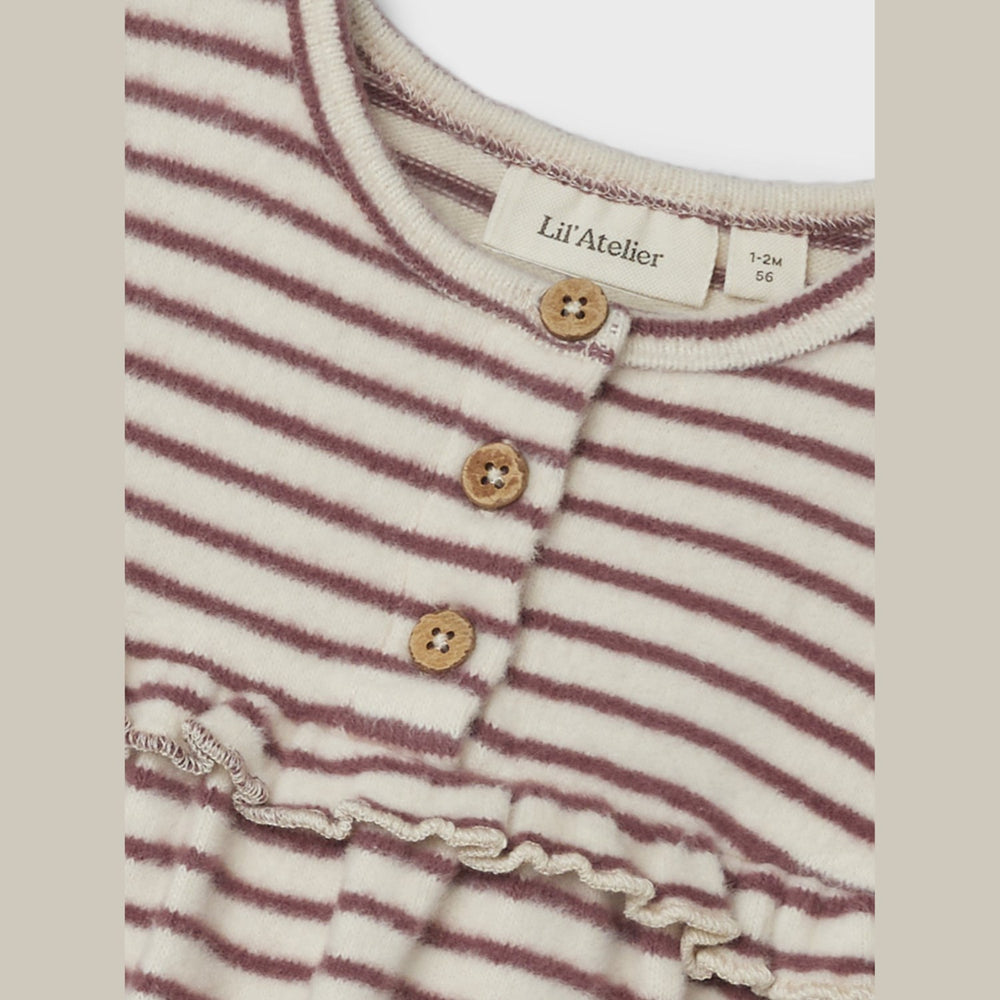 Køb Lil'Atelier Birch Rosebrown Thoro Body Kjole Stripe