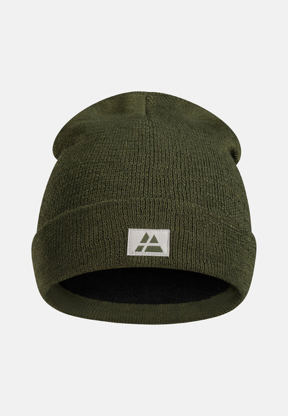HUE MED FLEECE AF GENANVENDTE MATERIALER