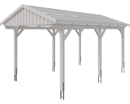 SKAN Holz Fichtelberg enkele carport 317 x 566 cm wit