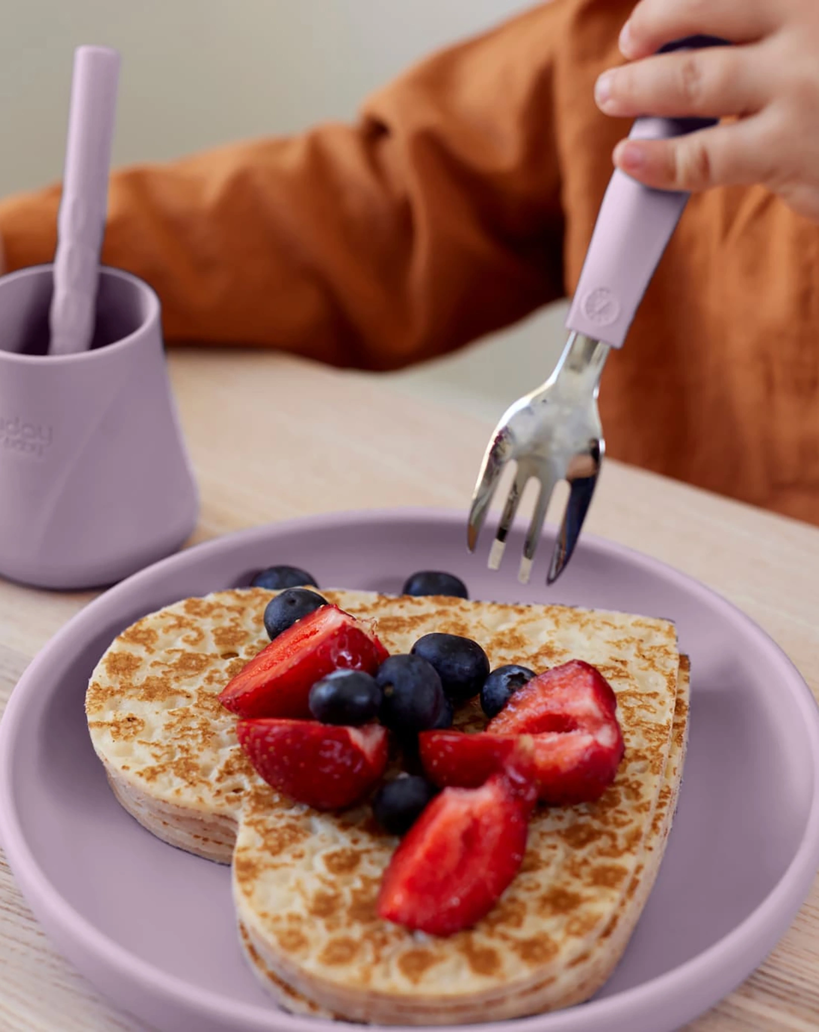 Edelstahl-Besteck EVERYDAY BABY - EAT & LEARN 2er Set in lila
