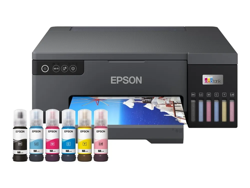 Epson EcoTank L8050 - Printer - farve - blækprinter - ITS - A4 - 5760 x 1440 dpi - op til 8 spm (mono) / op til 8 spm (farve) - Wi-Fi(n)