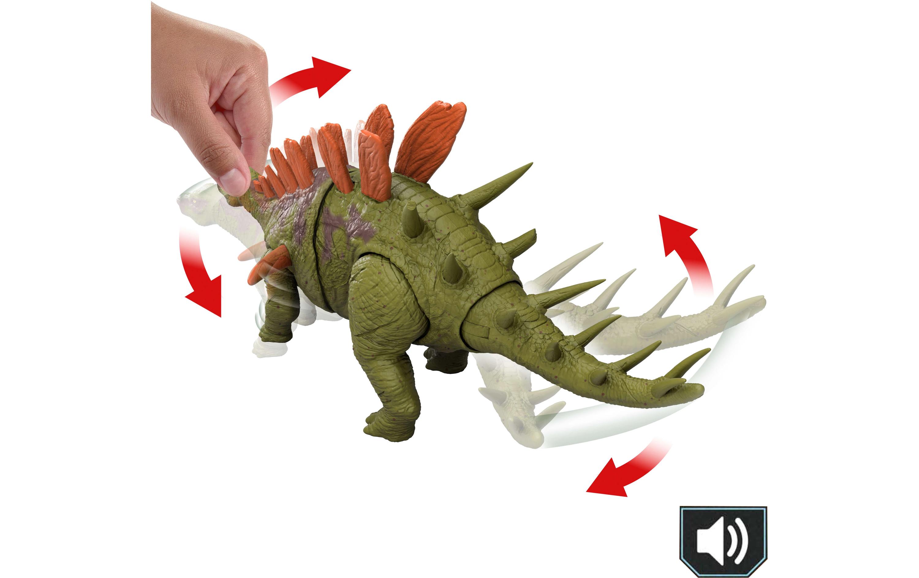 Jurassic World Wild Roar KentrosaurusDinosaurier-Spielzeug mit Brüllgeräuschen und Angriffsbewegung