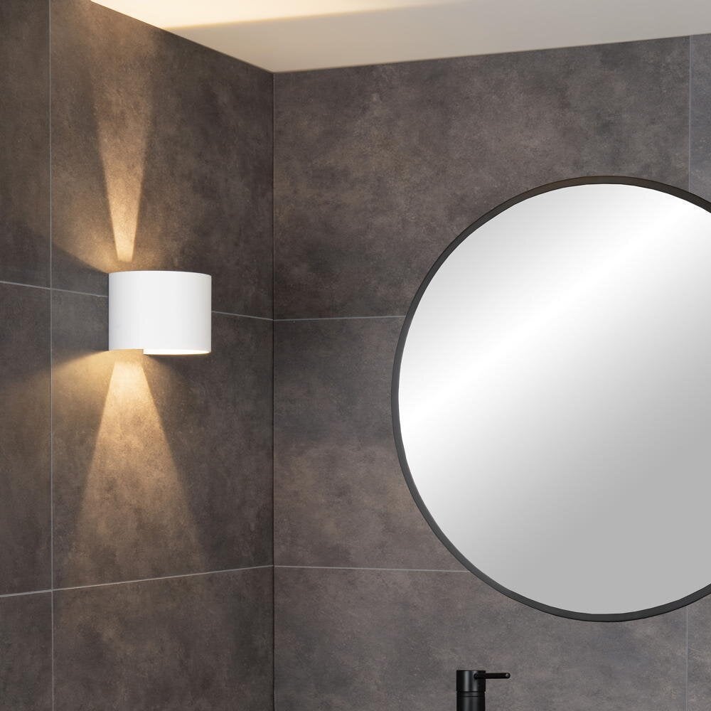 LED wandlamp Axi in wit 6W 350lm IP54 rond