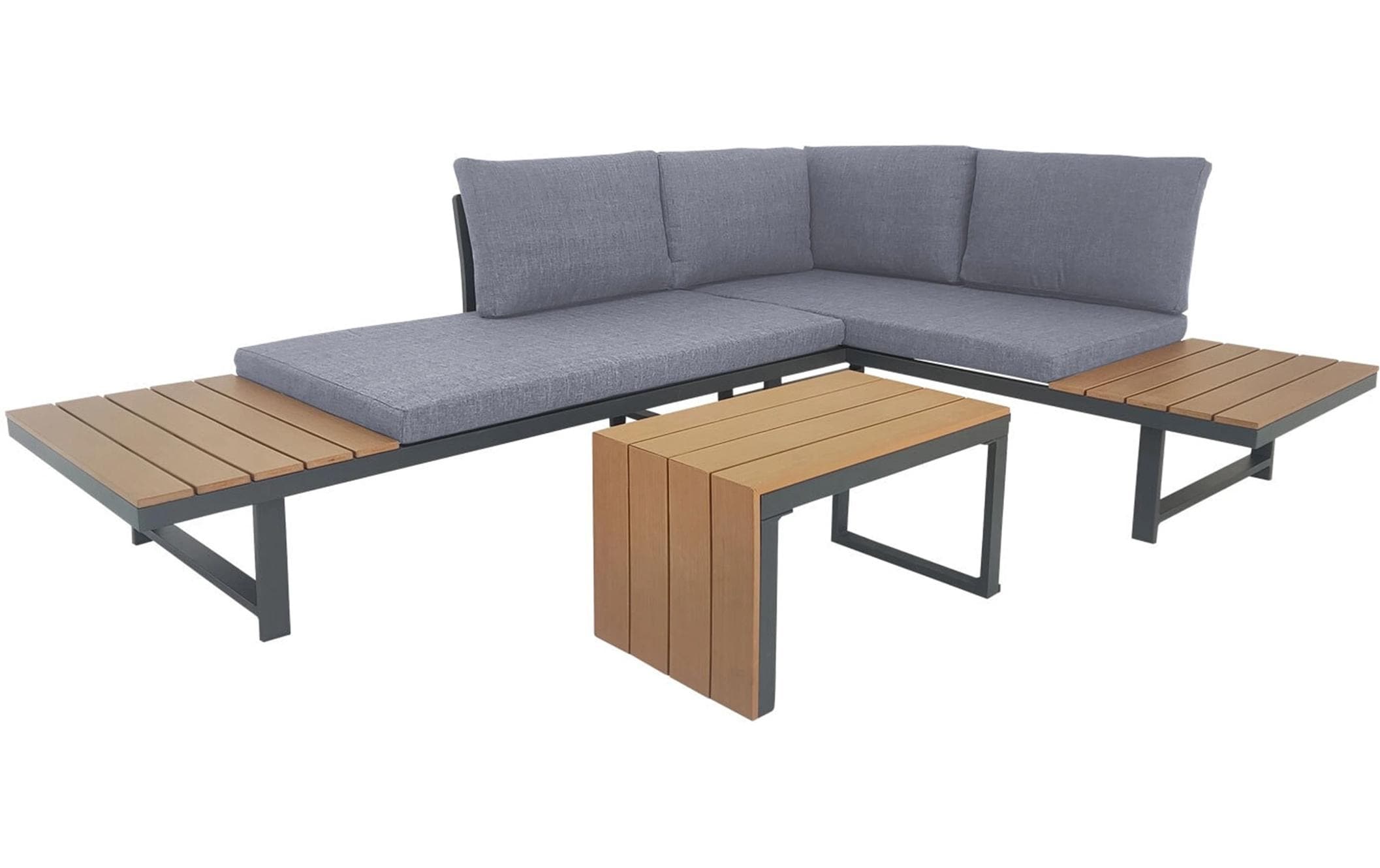Loungeset Lain Alu Frame<br>Elegantes und vielseitiges Alu-Sofa-Set für drinnen und draussen