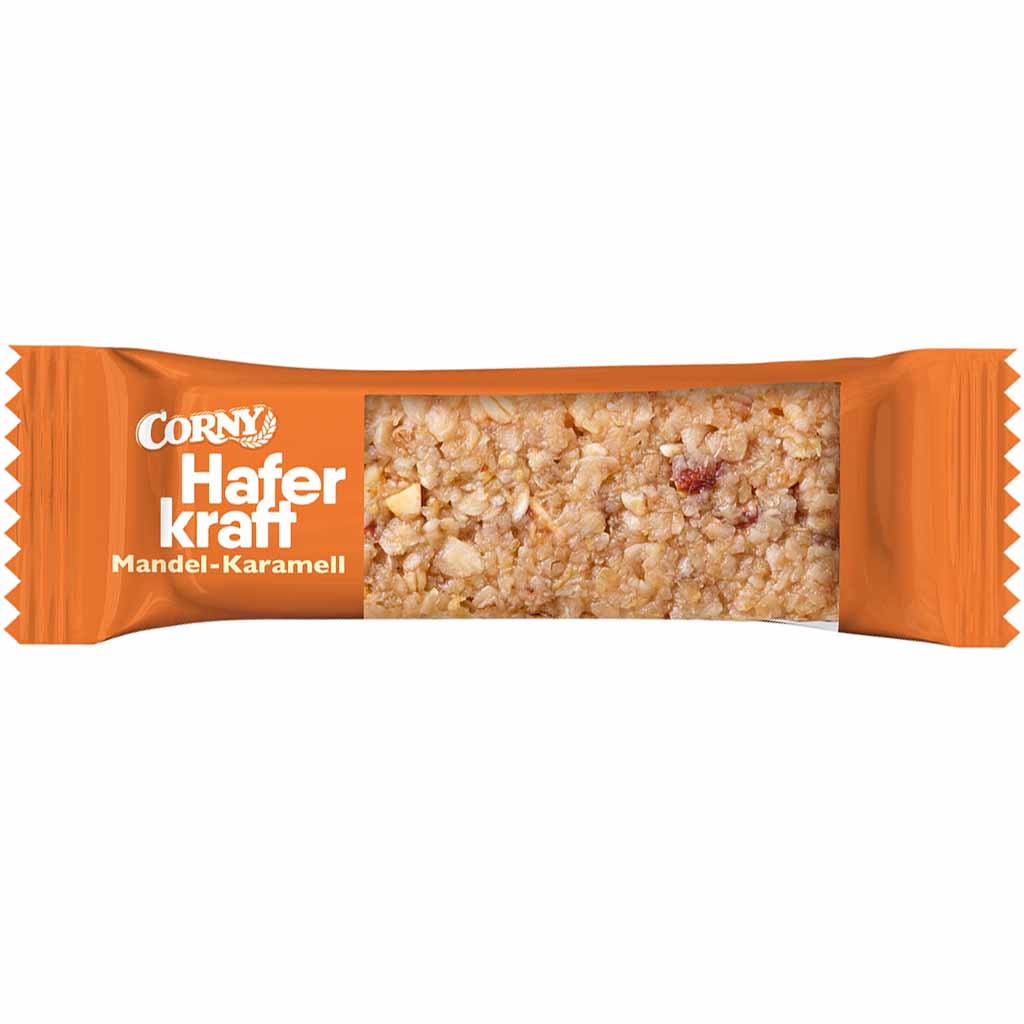 Corny Haferkraft Mandel Karamell Riegel 100x35g=3,5kg MHD:12.9.25