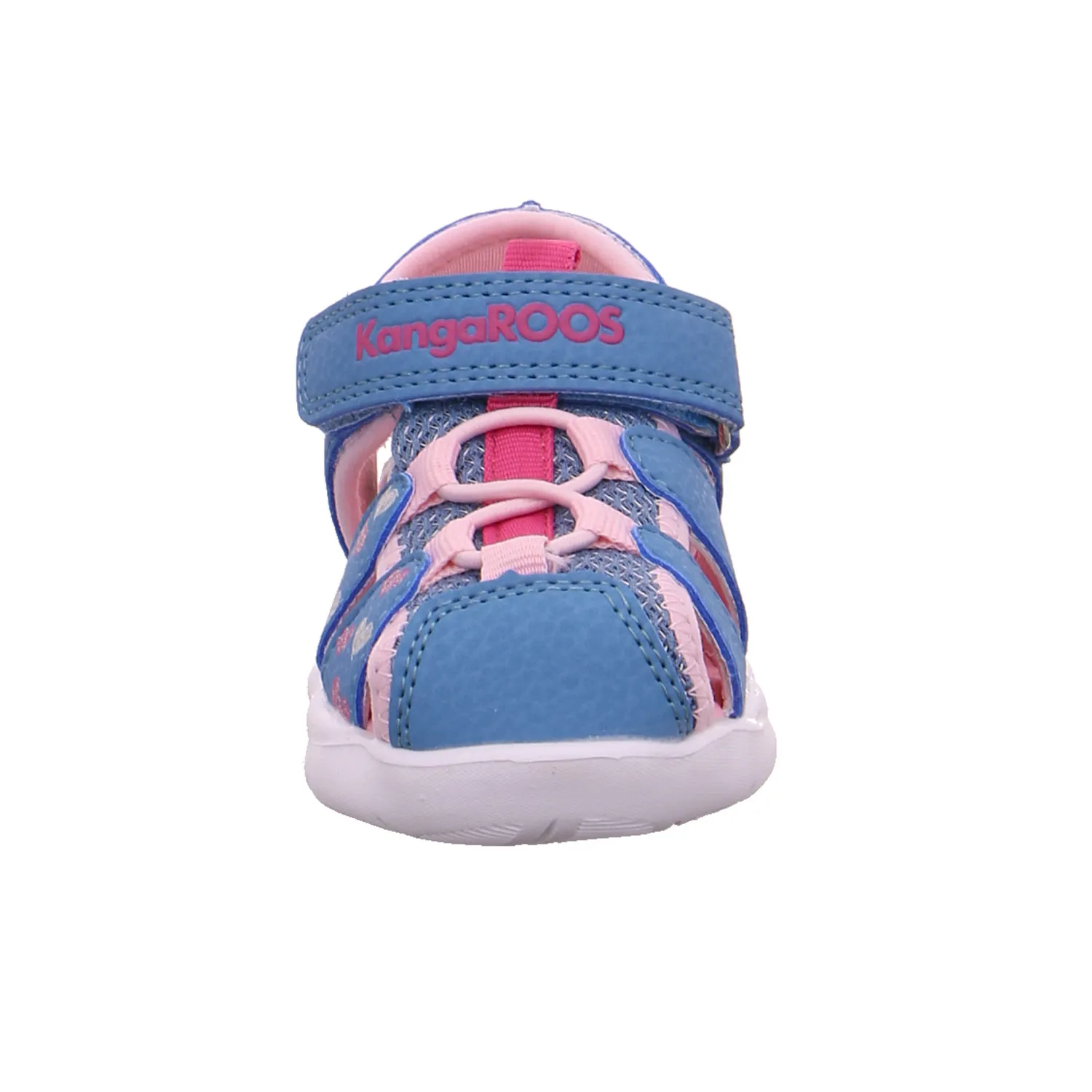 KANGAROOS Baby-Sommer-Bottine Blau Lederimitat  Halboffene Sandale