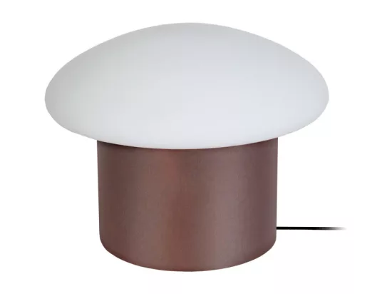 Lampe de chevet champignon métal taupe 15 cm..