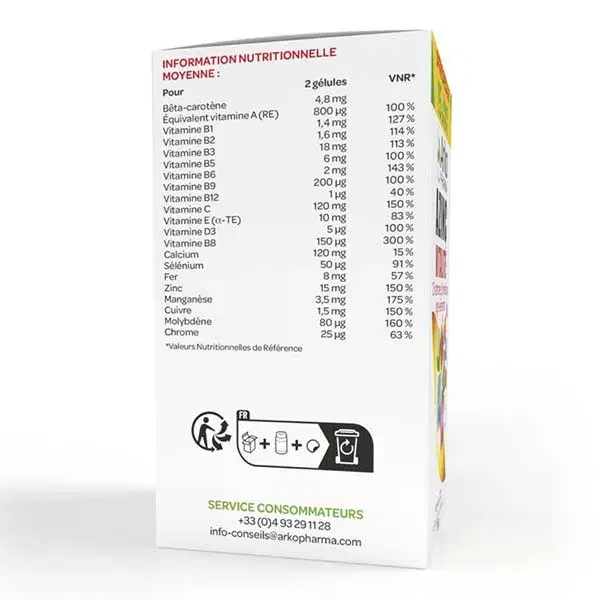 Arkopharma Azinc Vitaminas C e E Zinco para Vitalidade Adulta 150 cápsulas