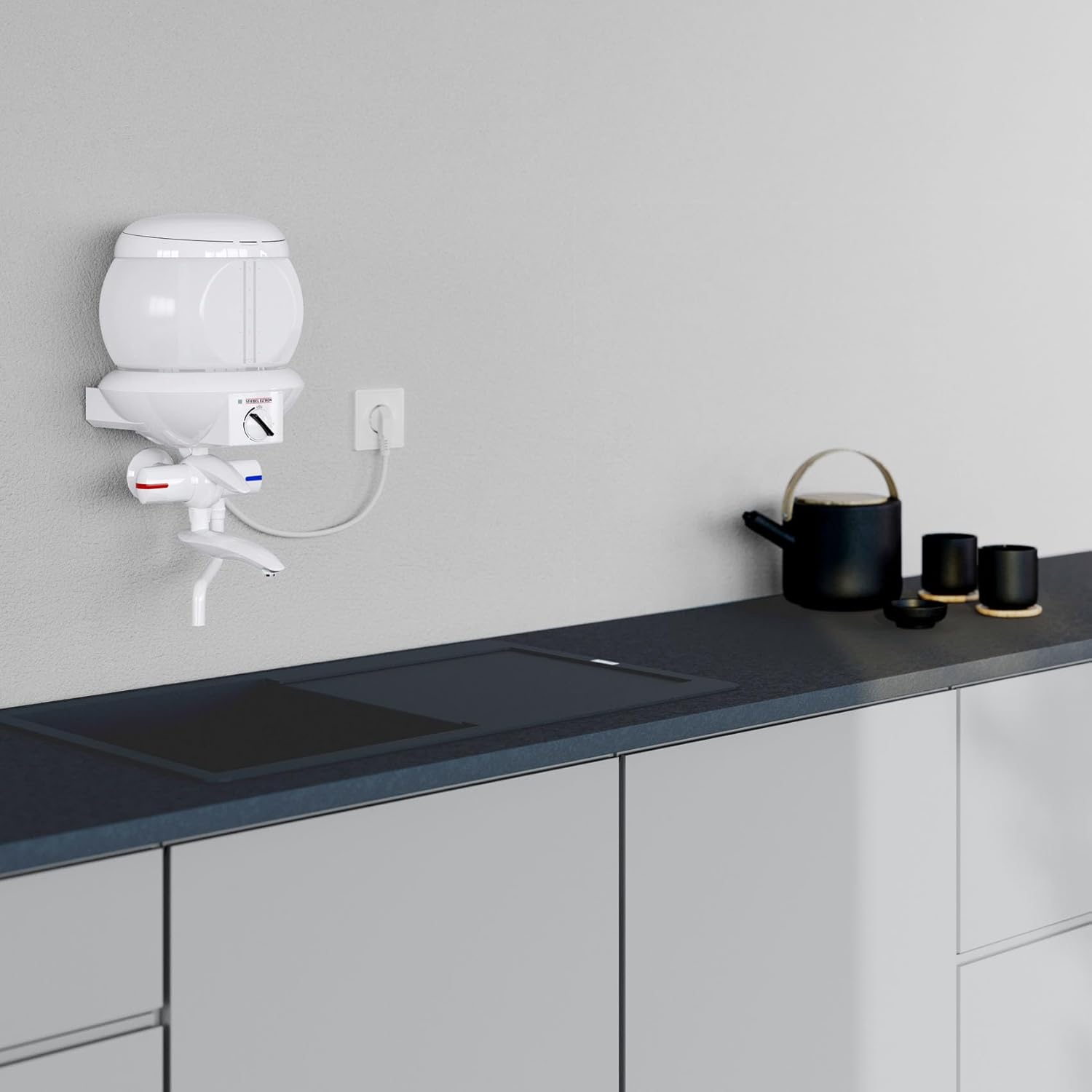 STIEBEL ELTRON Kochendwassergerät EBK 5 G, Glas, 5 Liter, Hebel-Zweigriff-Füll- und Ablaufarmatur, 74286