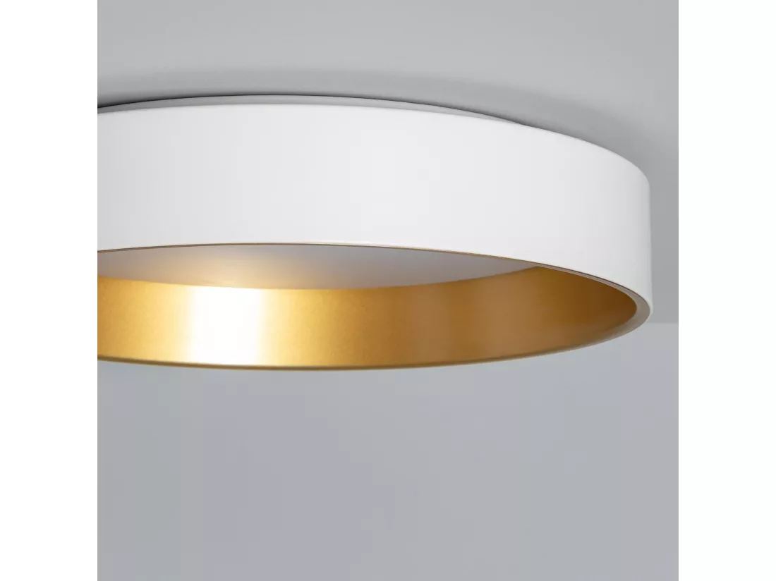 Plafonnier LED Rond Métal 20W CCT Sélectionnable Broadway Ø450 mm Blanc
