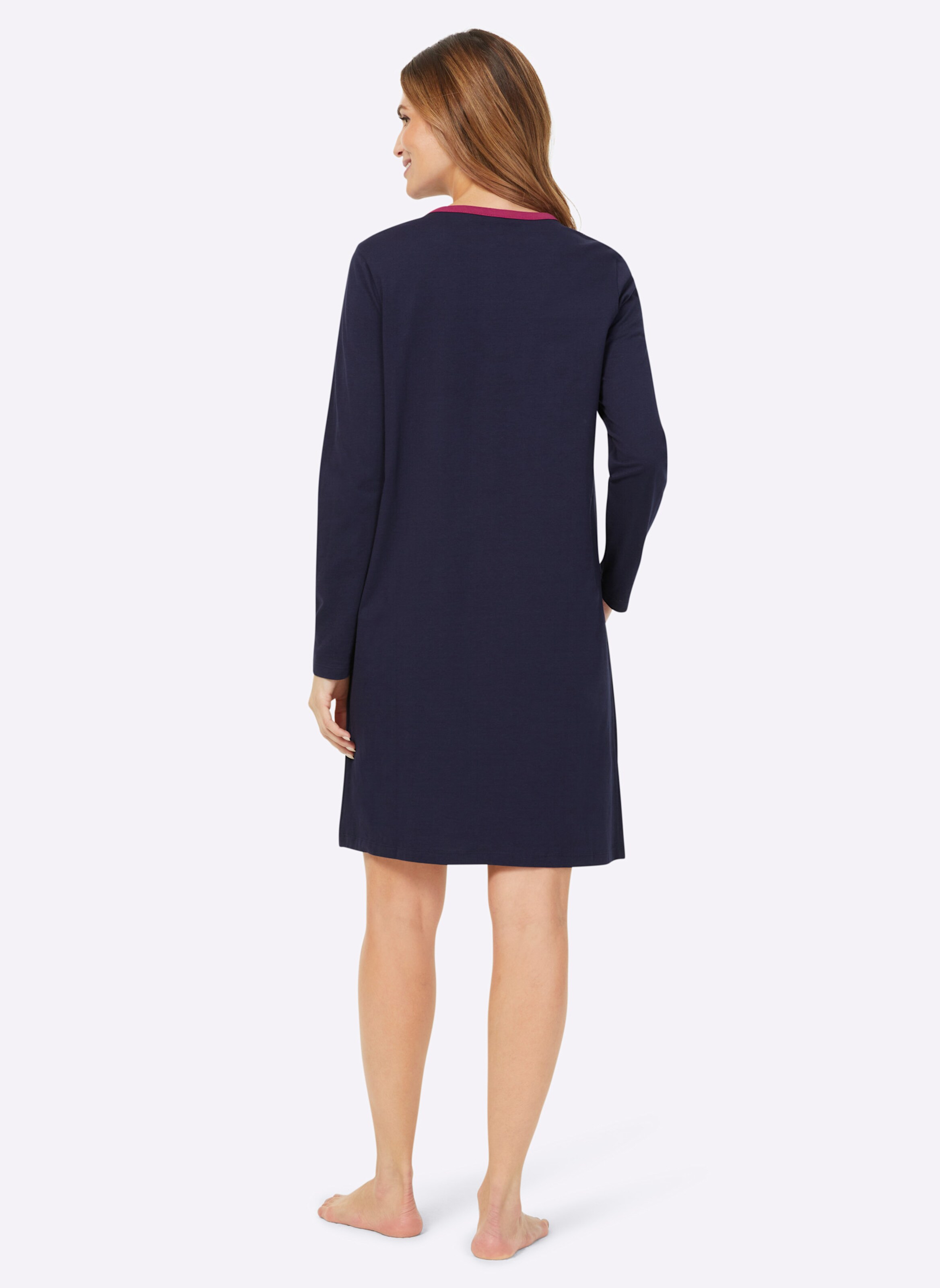 wäschepur Sleepshirts in magenta + marine