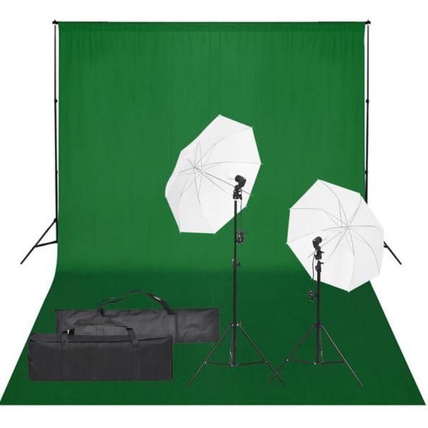 Kit de Estúdio Fotográfico com Conjunto de Iluminação e Fundo - 3094648