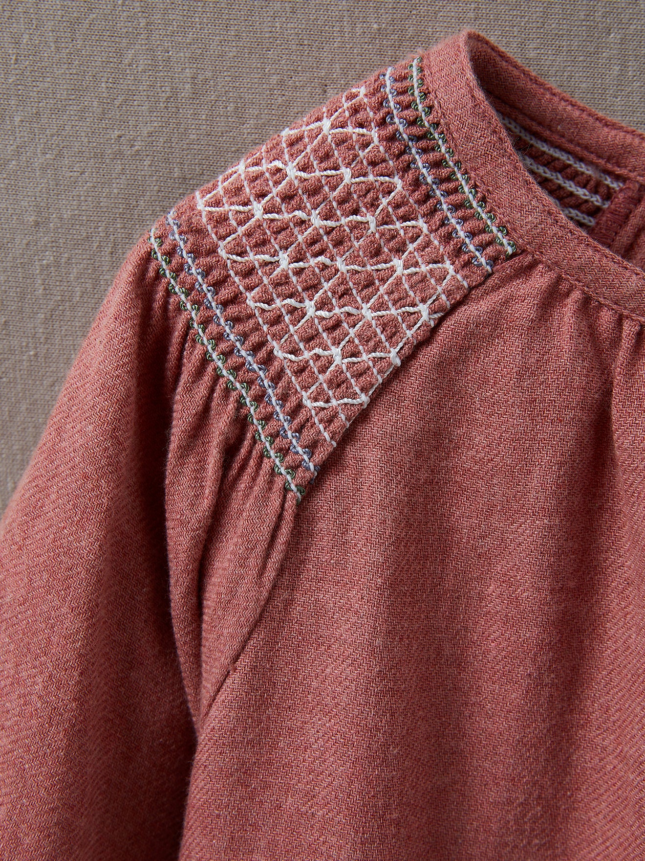 Blouse à smocks Fille