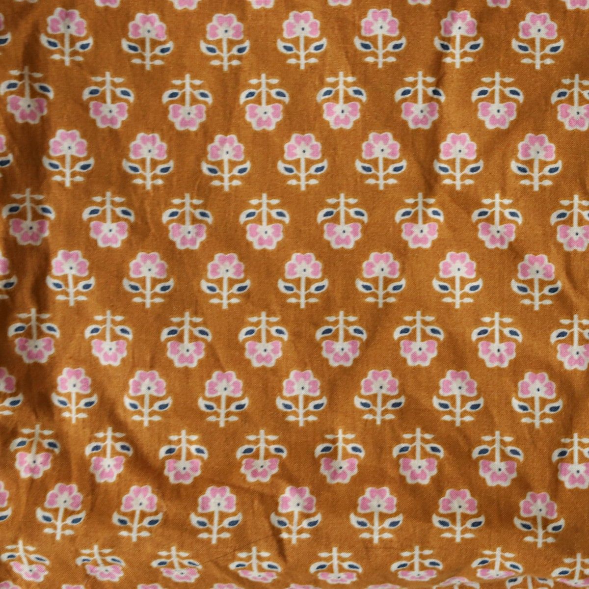 Foulard block print curry - Mariage Indien Pondie Chérie