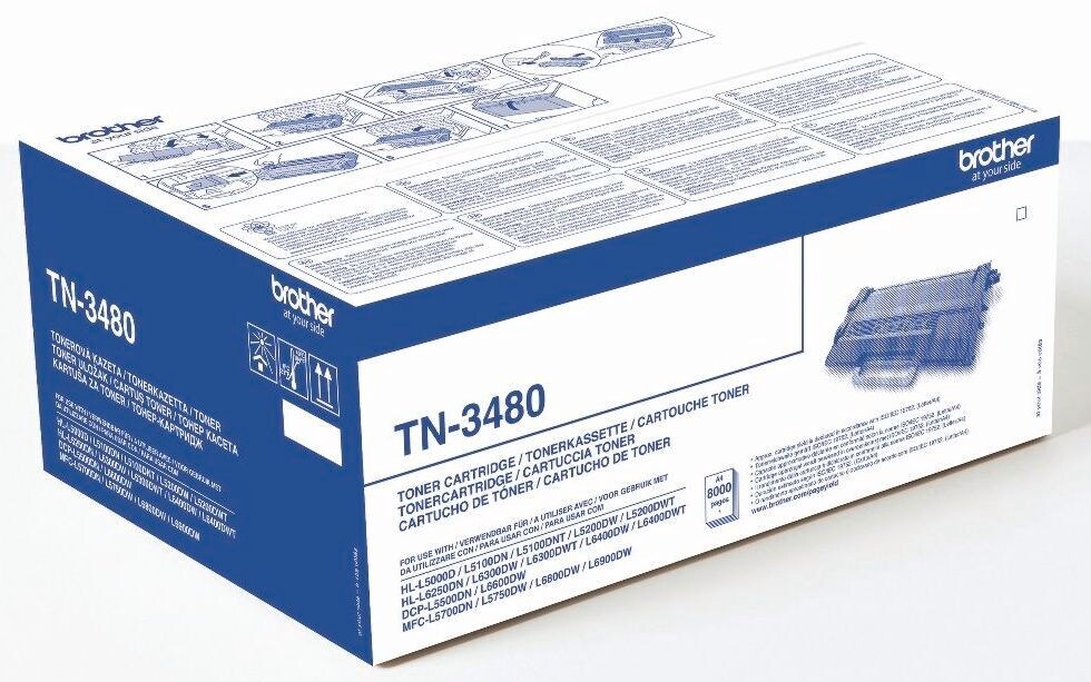 Brother Jumbo Toner TN-3480 Schwarz (ca. 8000 Seiten)