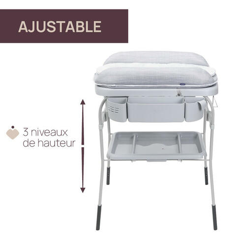 Combi bain Change Cuddle & Bubble - Grey melange - CHICCO