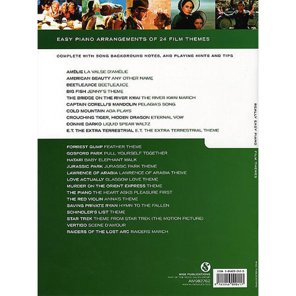 Wise Publications Really Easy Piano: Film Themes pianoboek