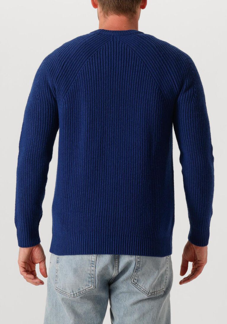 donkerblauwe forét trui delta wool knit